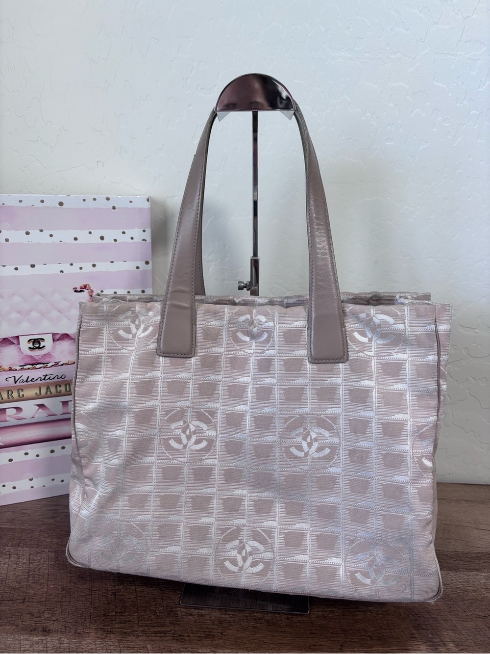 Chanel Travel Line Beige Tote Bag